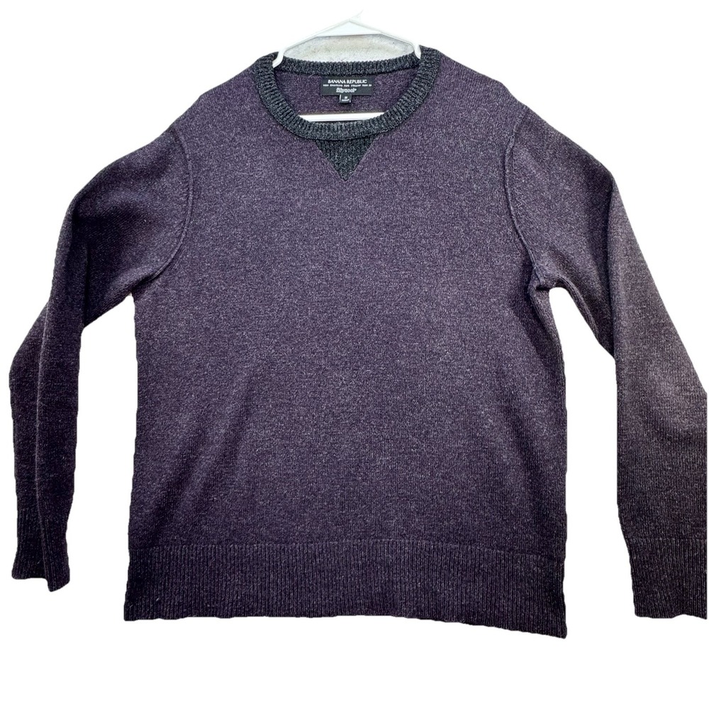 Banana Republic Merino Wool Pullover Sweater Mens Medium Flipucci Italian Preppy